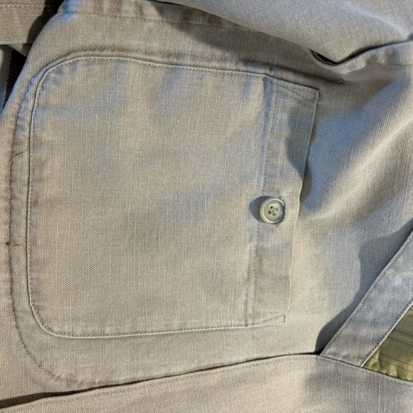 CAMEL COLLECTION Sz 50 Blazer Partially Lined Shoulder Pads Patch Pockets - Picture 10 of 12